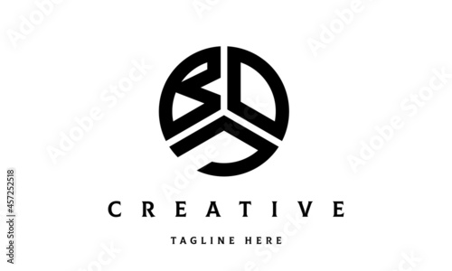 BOJ creative circle three letter logo