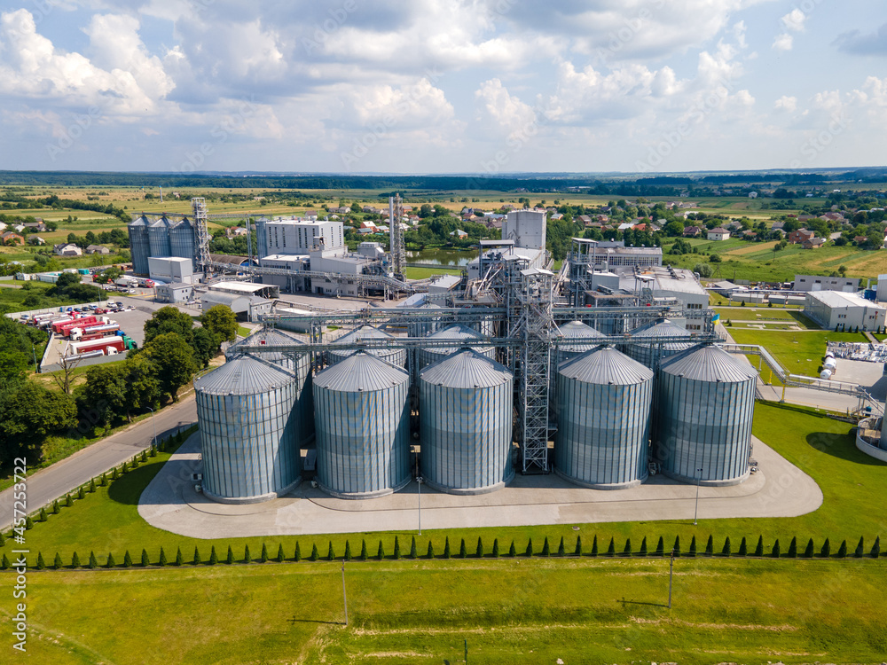 aerial view of factory