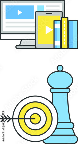 this is a video tutorials icon illustration