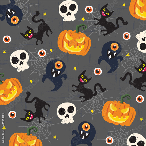  halloween holiday pattern background card vector illustration design 10