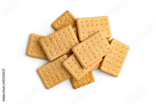 Cracker isolated on white background.