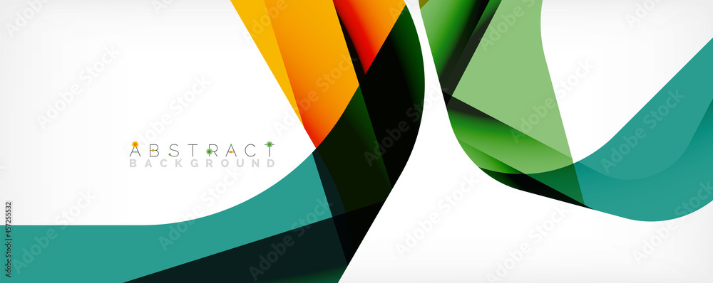 Minimal abstract background - color overlapping shapes on white with shadow lines. Vector Illustration For Wallpaper, Banner, Background, Landing Page Minimal abstract background - color overlapping shapes on white with shadow lines. Vector Illustration For Wallpaper, Banner, Background, Landing Page