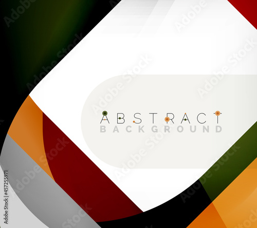 Abstract square shape with overlapping waves, minimal geometric background. Vector Illustration For Wallpaper, Banner, Background, Landing Page