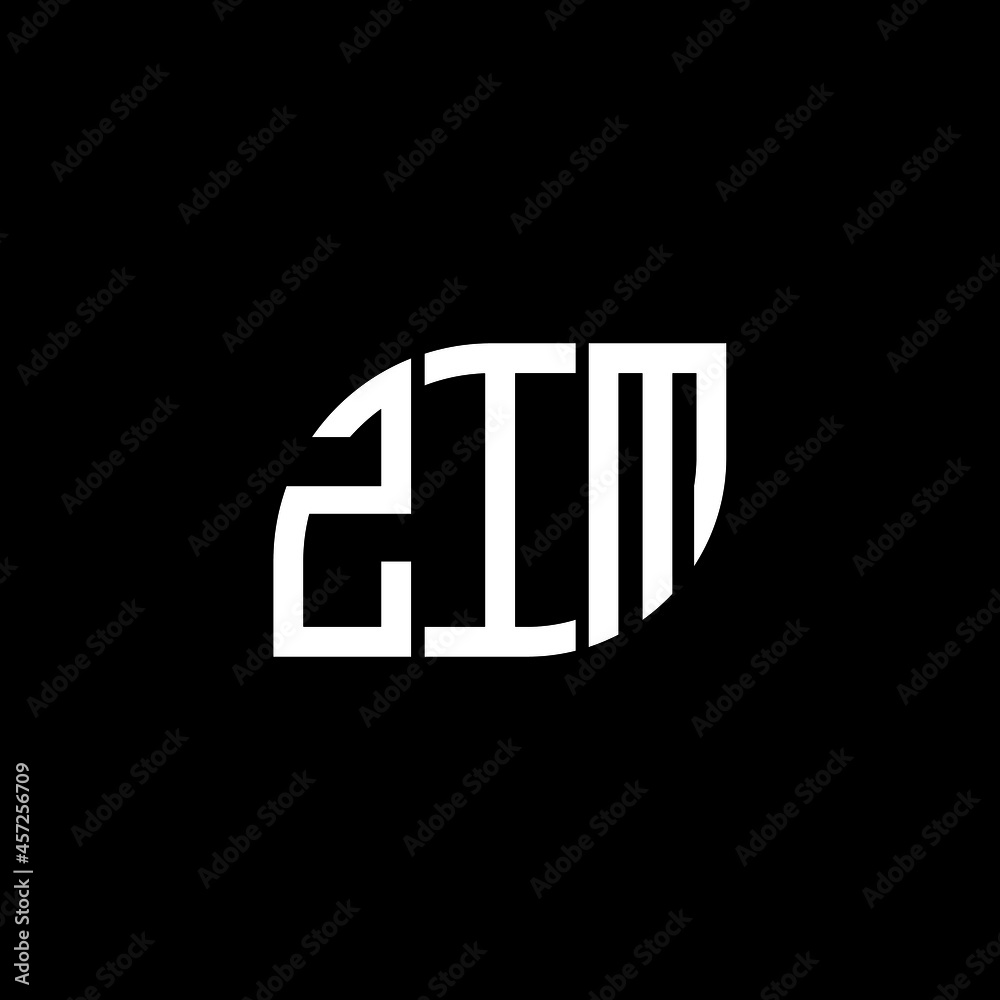 ZIM letter logo design on black background. ZIM creative initials letter logo concept. ZIM letter design.  - obrazy, fototapety, plakaty 