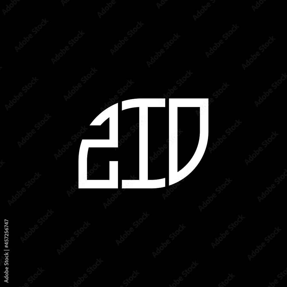 ZIO letter logo design on black background. ZIO c reative initials letter logo concept. ZIO letter design.  - obrazy, fototapety, plakaty 