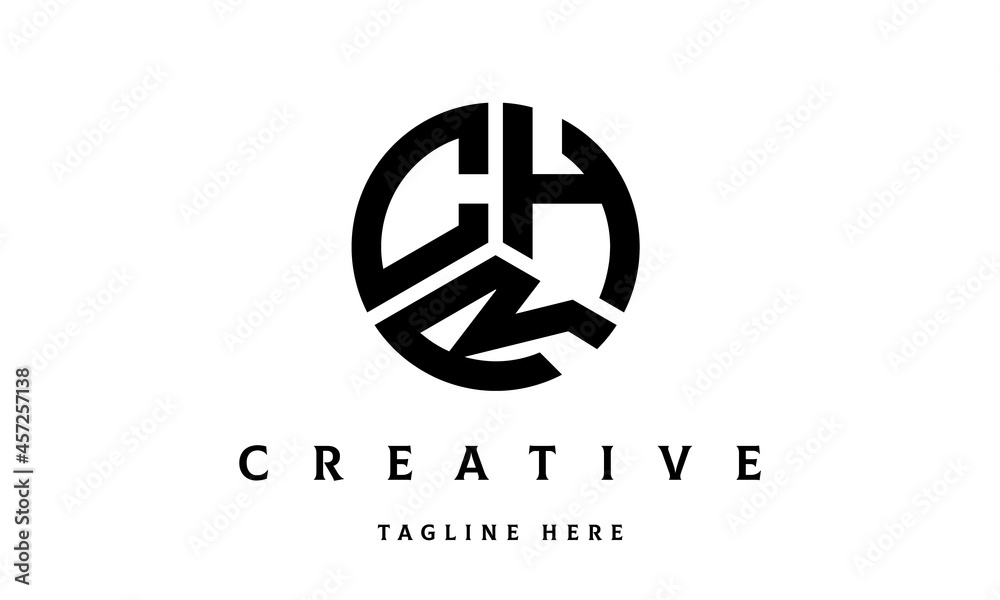 CHR creative circle three letter logo CHR creative circle three letter logo