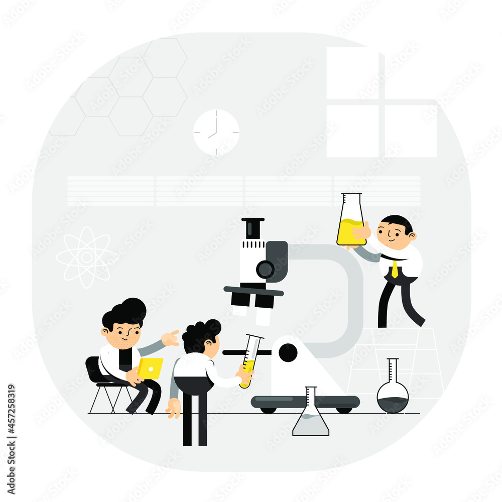 Researchers work together to find new knowledge. Researchers work together to find new knowledge.