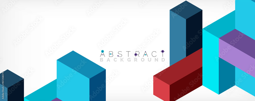 Abstract background. 3d cubes, cubic elements and blocks. Techno or business concept for wallpaper, banner, background, landing page Abstract background. 3d cubes, cubic elements and blocks. Techno or business concept for wallpaper, banner, background, landing page