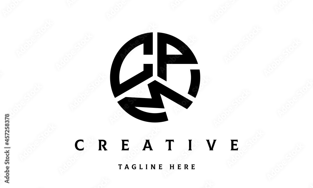 CPM creative circle three letter logo CPM creative circle three letter logo