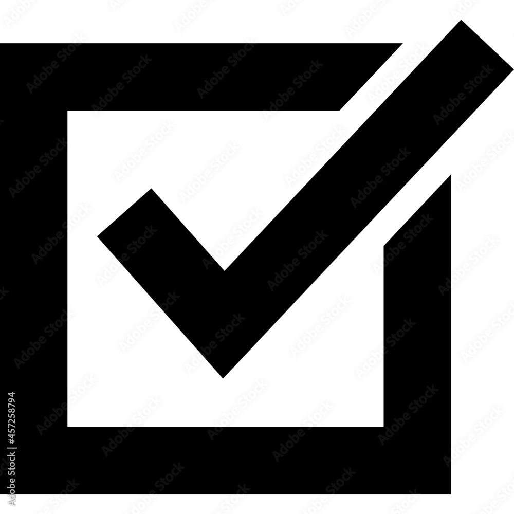 Check icon on white background Check icon on white background