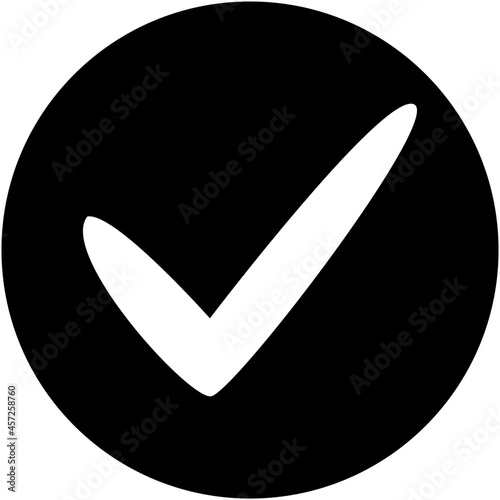 Check icon on white background