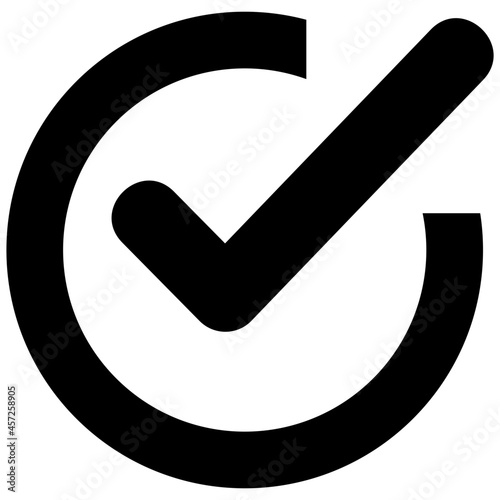 Check icon on white background