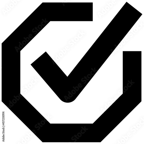 Check icon on white background