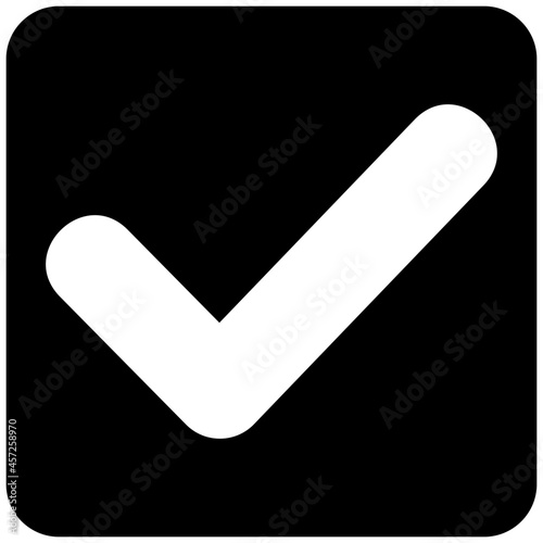 Check icon on white background