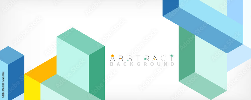 Abstract background. 3d cubes, cubic elements and blocks. Techno or business concept for wallpaper, banner, background, landing page Abstract background. 3d cubes, cubic elements and blocks. Techno or business concept for wallpaper, banner, background, landing page