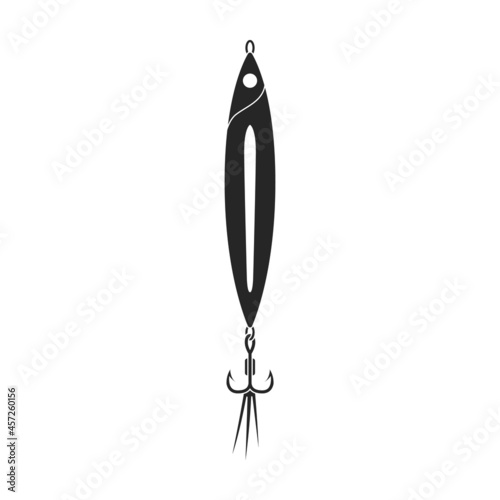 Tackle bait vector icon.Black vector icon isolated on white background tackle bait.