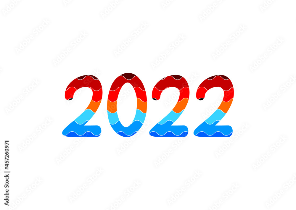 2022 Happy New Year Logo Design Template