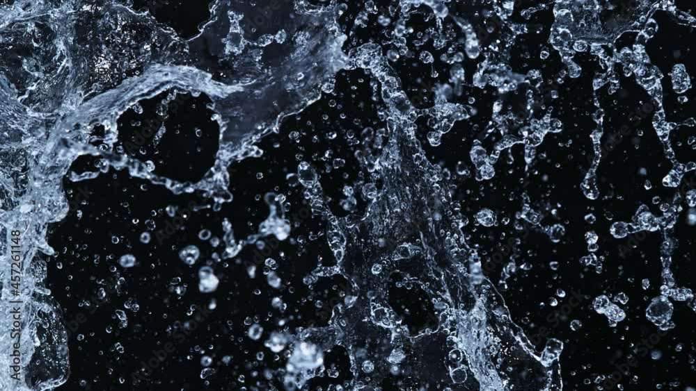 Super Slow Motion Shot of Side Water Splash Isolated on Black Background at 1000fps. Super Slow Motion Shot of Side Water Splash Isolated on Black Background at 1000fps.