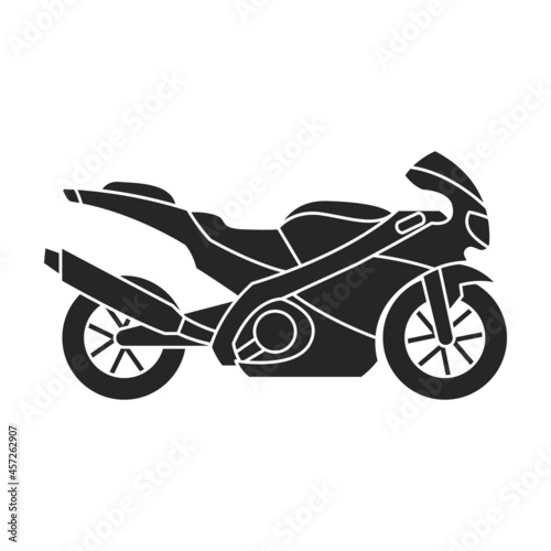 Motorcycle vector icon.Black vector icon isolated on white background motorcycle.