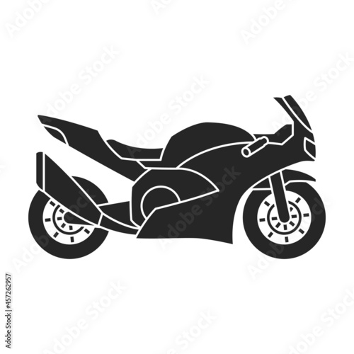 Motorcycle vector icon.Black vector icon isolated on white background motorcycle.