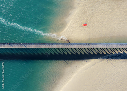 DRONE IMAGE KITESURFER URANGAN PIER FRASER COAST photo