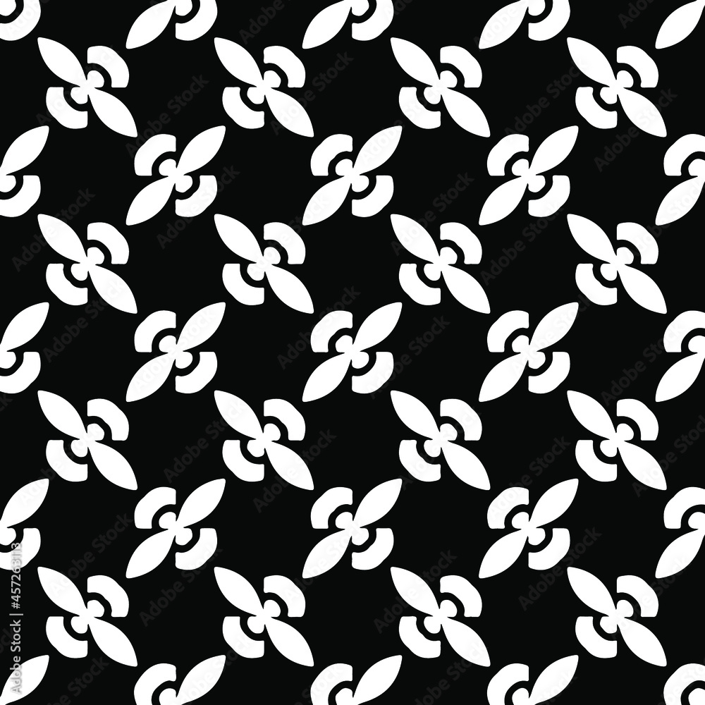 Seamless vector pattern in geometric ornamental style. Black pattern. Seamless vector pattern in geometric ornamental style. Black pattern.