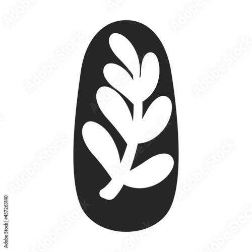 Nail of manicure vector icon.Black vector icon isolated on white background nail of manicure.