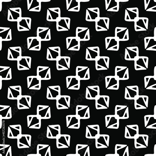   Seamless vector pattern in geometric ornamental style. Black pattern.