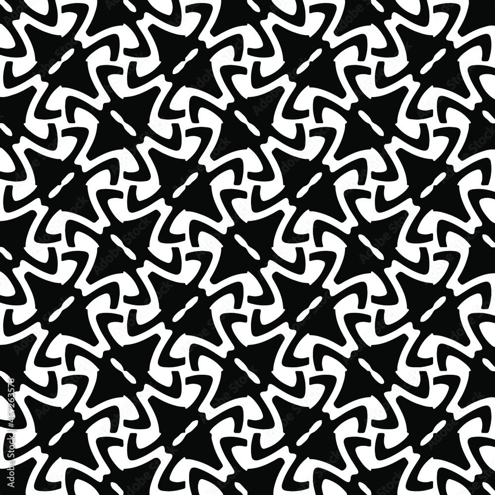 Seamless vector pattern in geometric ornamental style. Black pattern. Seamless vector pattern in geometric ornamental style. Black pattern.