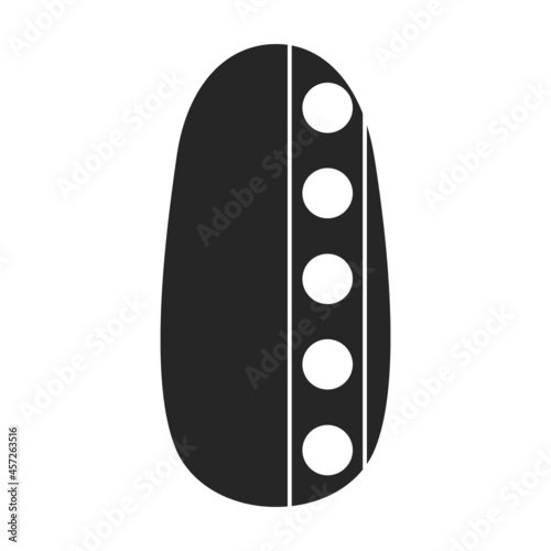 Nail of manicure vector icon.Black vector icon isolated on white background nail of manicure.