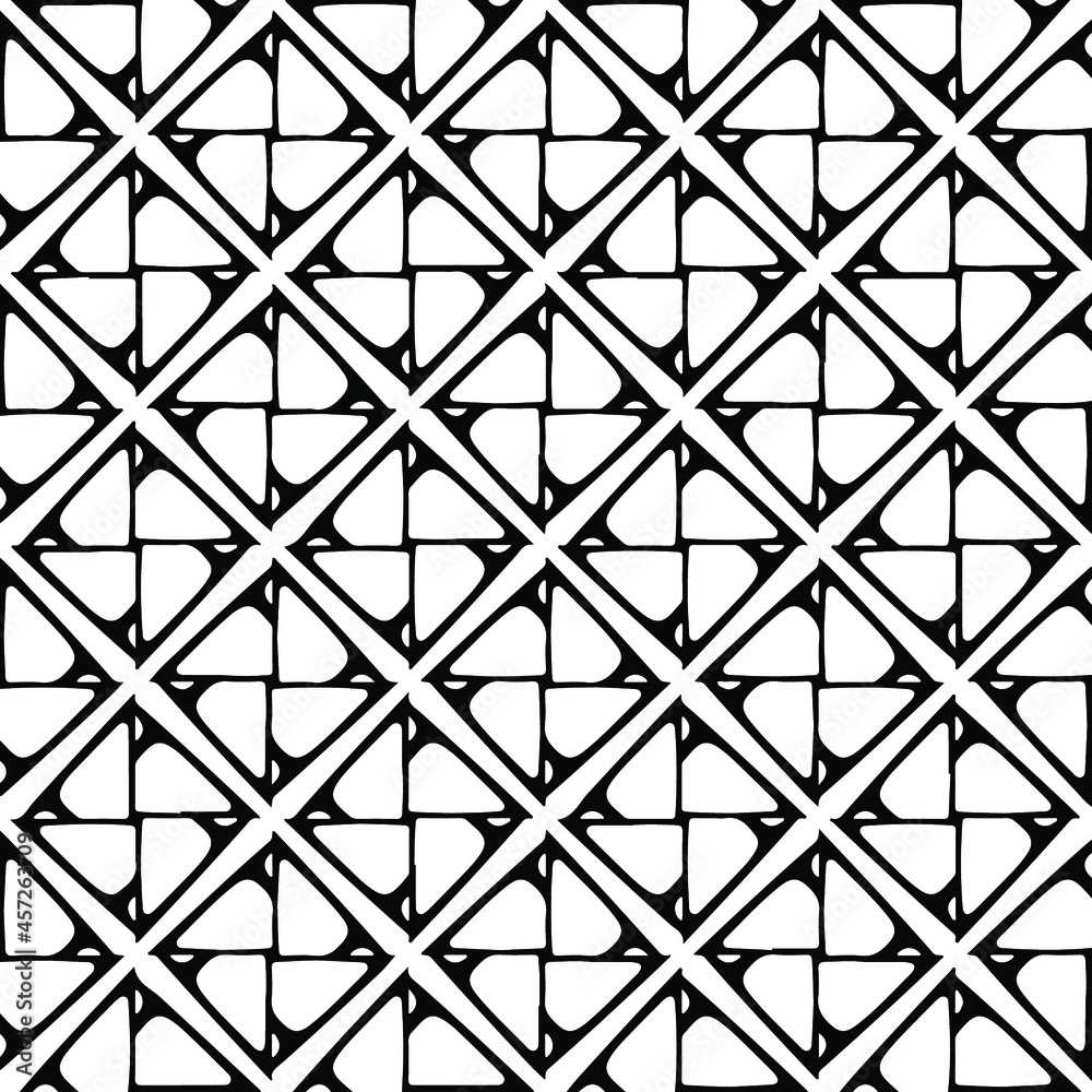 Seamless vector pattern in geometric ornamental style. Black pattern. Seamless vector pattern in geometric ornamental style. Black pattern.