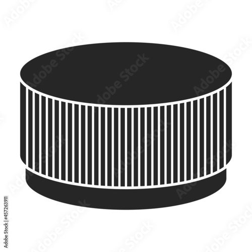 Cap bottle vector icon.Black vector icon isolated on white background cap bottle.