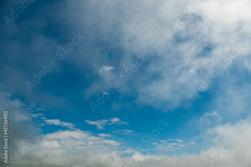 Beautiful simple cloudy sky. Nature background.