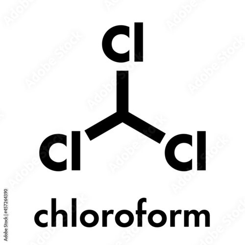 Chloroform solvent molecule. Skeletal formula.