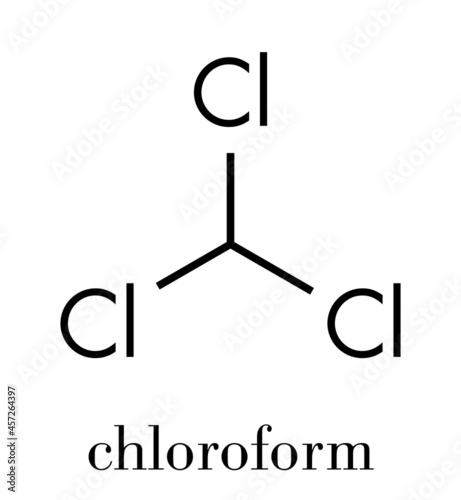 Chloroform solvent molecule. Skeletal formula.