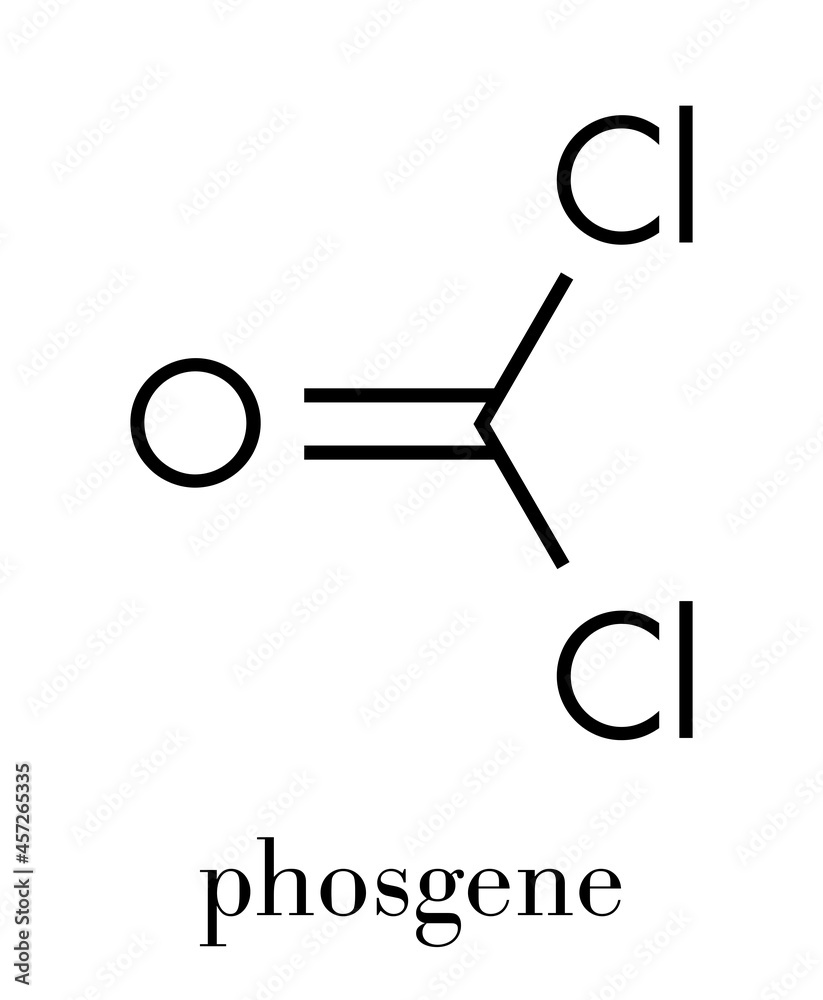 Phosgen Vecteur Stock Phosgene molecule. Common chemical reagent, also used as ...