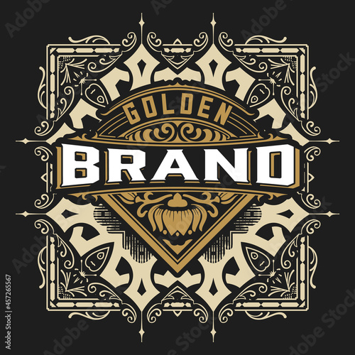 Western card with vintage style