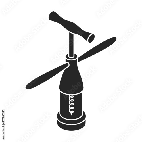Bottle opener isometric vector icon.Black vector icon isolated on white background bottle opener.