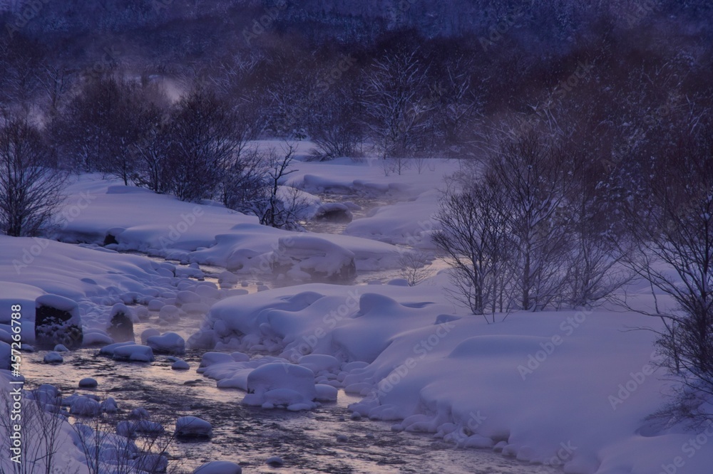 冬景色 白馬村　霧氷