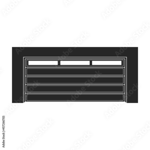 Door garage vector black icon. Vector illustration gate house on white background. Isolated black illustration icon of door garage.