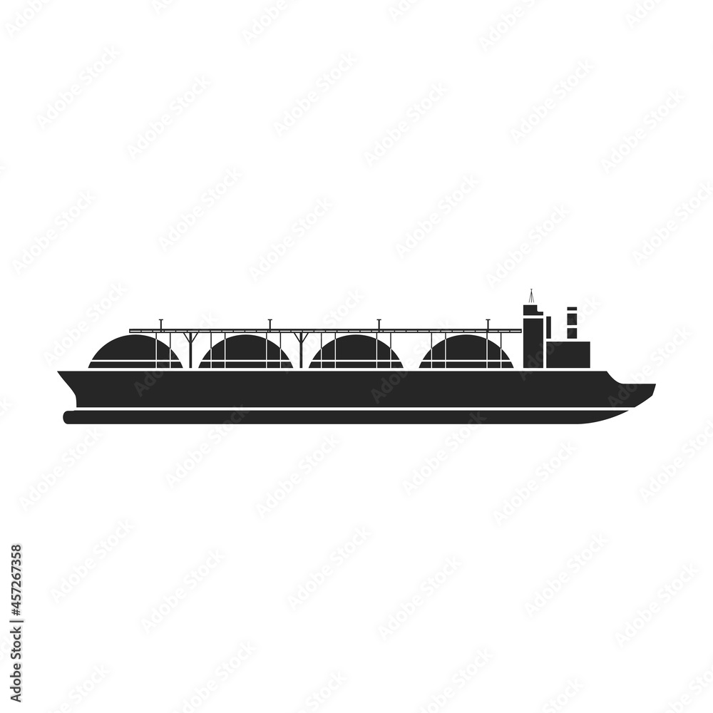 Obraz premium Barge vector icon.Black vector icon isolated on white background barge.