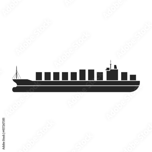Barge vector icon.Black vector icon isolated on white background barge.