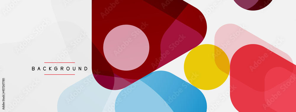Abstract round geometric shapes and circles background. Trendy techno business template for wallpaper, banner, background or landing Abstract round geometric shapes and circles background. Trendy techno business template for wallpaper, banner, background or landing