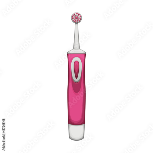 Toothbrush vector cartoon icon. Vector illustration electric brush on white background. Isolated cartoon illustration icon of electric toothbrush .