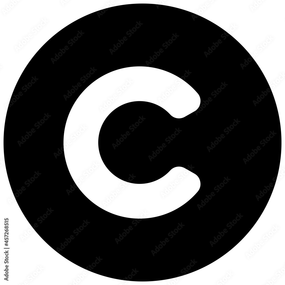 copyright icon on white background copyright icon on white background