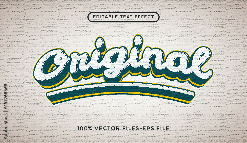 Original - illustrator editable text effect Premium Vector