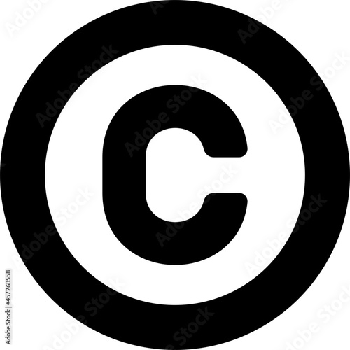 copyright icon on white background