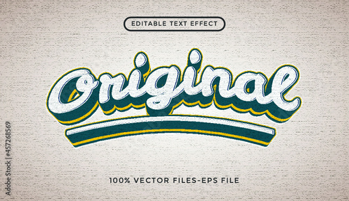 Original - illustrator editable text effect Premium Vector