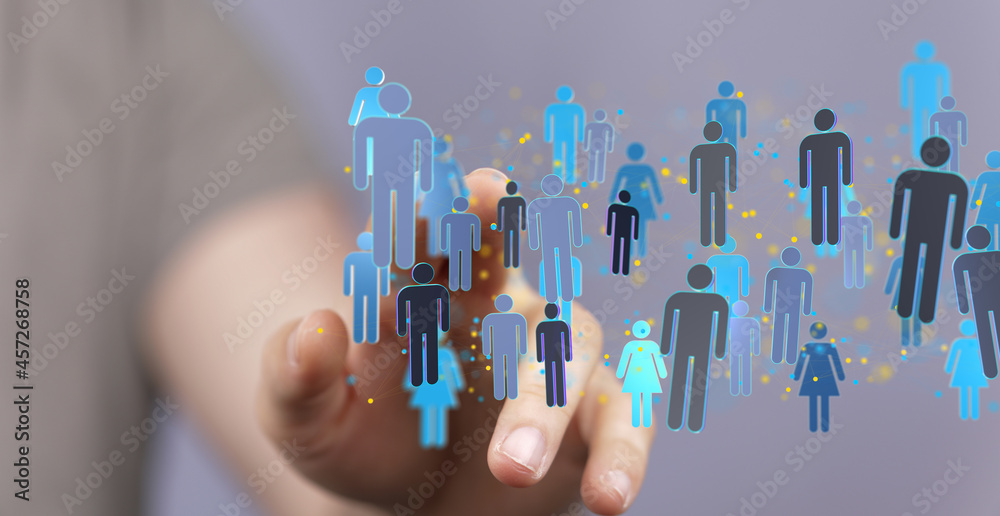 videoconference group of people talking in social network videoconference group of people talking in social network