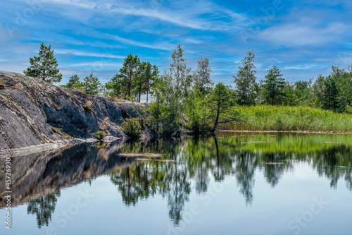 A nice lake on the island of Harstena in Gryt's archipelago, Sweden